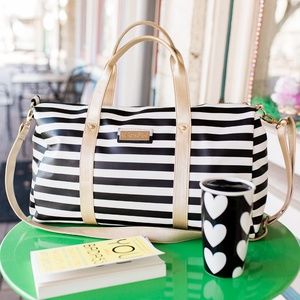 Striped Duffel Bag - Laurel by White Elm